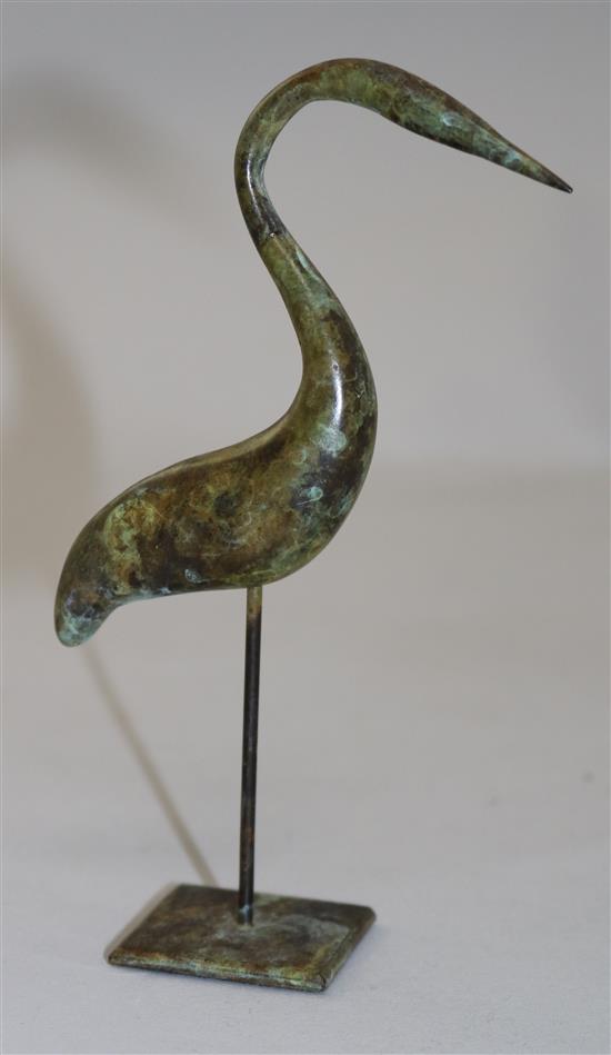 § Guy Taplin (b.1939) Miniature heron, 1998, 5.5in.